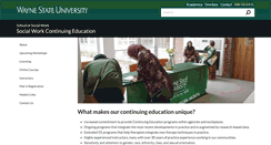 Desktop Screenshot of continuingeducation.socialwork.wayne.edu