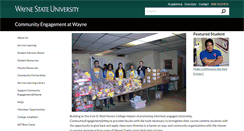 Desktop Screenshot of communityengagement.wayne.edu