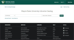 Desktop Screenshot of elibrary.wayne.edu