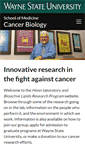 Mobile Screenshot of cancerbiology.med.wayne.edu
