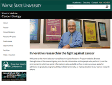 Tablet Screenshot of cancerbiology.med.wayne.edu