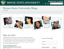 Tablet Screenshot of blogs.wayne.edu