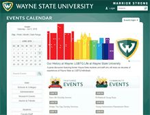 Tablet Screenshot of events.wayne.edu