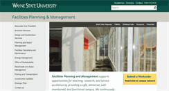 Desktop Screenshot of facilities.wayne.edu