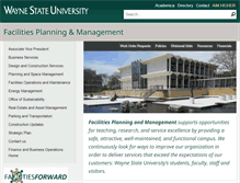 Tablet Screenshot of facilities.wayne.edu