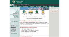Desktop Screenshot of classschedule.wayne.edu