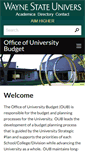 Mobile Screenshot of budget.wayne.edu