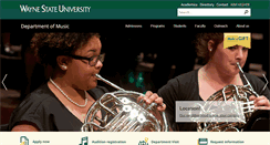 Desktop Screenshot of music.wayne.edu