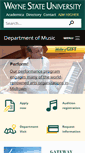 Mobile Screenshot of music.wayne.edu