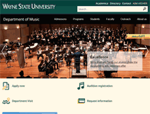 Tablet Screenshot of music.wayne.edu