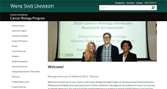 Desktop Screenshot of cancerbiologyprogram.med.wayne.edu