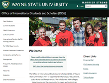 Tablet Screenshot of oiss.wayne.edu