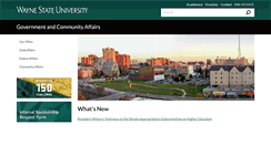 Desktop Screenshot of govaffairs.wayne.edu