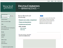 Tablet Screenshot of digitalcommons.wayne.edu