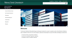 Desktop Screenshot of geriatrics.med.wayne.edu