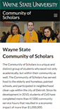 Mobile Screenshot of communityofscholars.wayne.edu